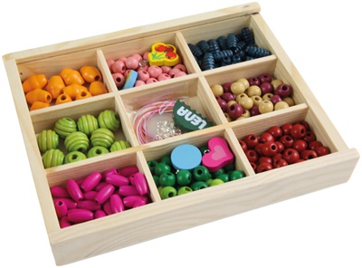 290 træperler til at lave perlekæder