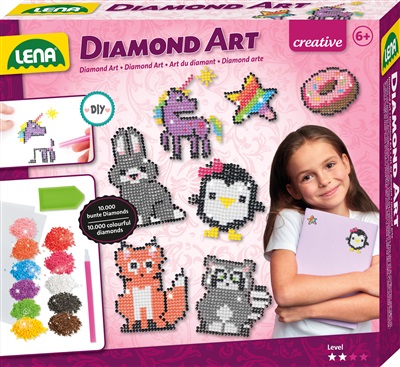3D stickers med små diamantperler