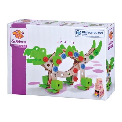 Dinosauer - træbyggesæt med skrue og møtrik