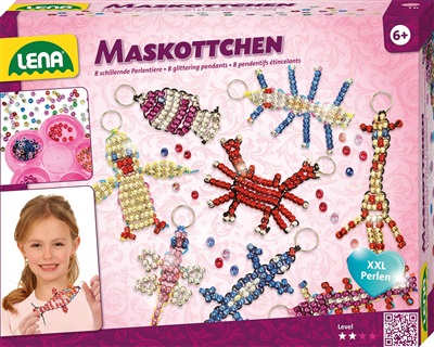 Lena 42690 - 8 glinsende maskot vedhæng